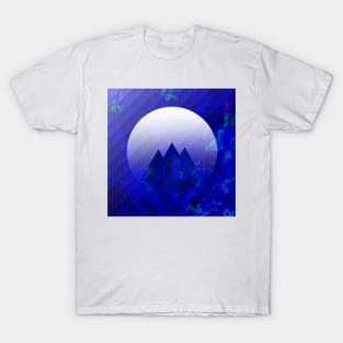 Three Cobalt Peaks - Maps &amp; Apps Series T-Shirt